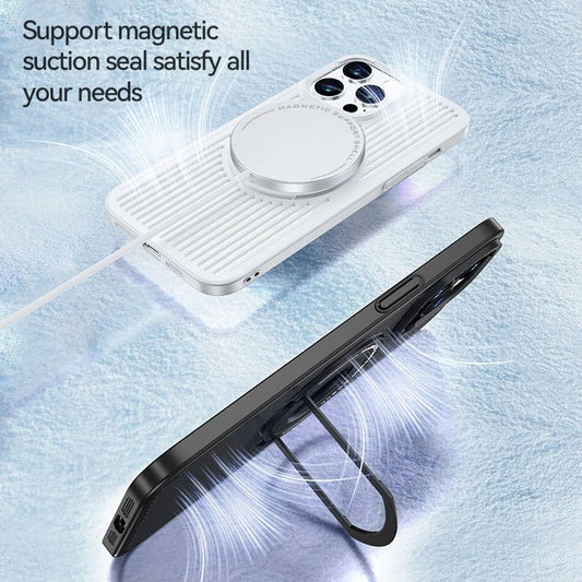 iPhone 15/ Pro/ Pro Max - Magnetische Magsafe Atmungsaktive Schutz Hülle mit Ring Halter Handy Hülle online kaufen günstig bestellen