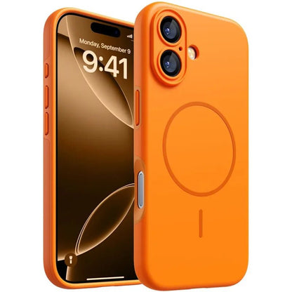 iPhone 15 / Pro / Pro Max – Magnetische Silikonhülle, MagSafe-kompatibel | NMEGOU NMEGOU iPhone 15 magnetische Silikonhülle – Produktansicht