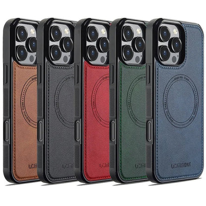 iPhone 16 / Plus / Pro / Pro Max / 16e – Magnetische Schutzhülle in Lederoptik | HOTSUNTOWN iPhone 16 magnetische Schutzhülle in Lederoptik – PU-Kunstleder-Oberfläche