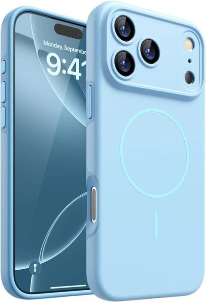 iPhone 16 / Plus / Pro / Pro Max – Magnetische Silikonhülle, MagSafe-kompatibel | NMEGOU iPhone 16 Schutzhülle mit magnetischem Ring