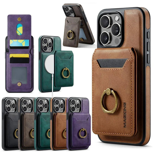iPhone 16/ Pro/ Plus/ Pro Max - Moderne Schutz Hülle mit Kartenfach und Ring Halter Handy Schutz Hülle online kaufen günstig bestellen