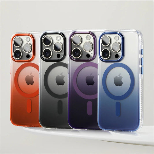 iPhone 16/ Pro/ Plus/ Pro Max - Transparente Farbverlauf MagSafe Schutz Hülle, Stoßfest Handy Schutz Hülle online kaufen günstig bestellen