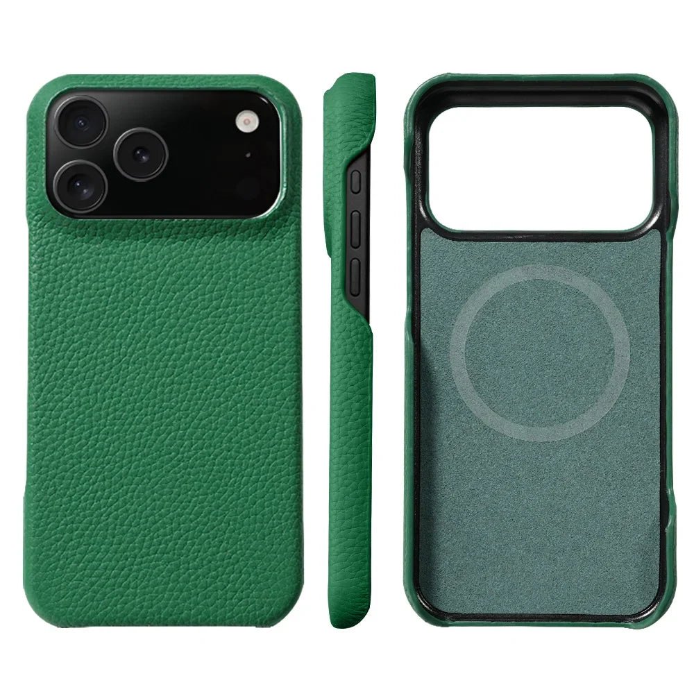 iPhone 16 / Pro / Pro Max – Magnetische Hülle in Lederoptik | LANGSIDI LANGSIDI iPhone 16 magnetische Schutzhülle in Lederoptik – Magnetische Rückseite