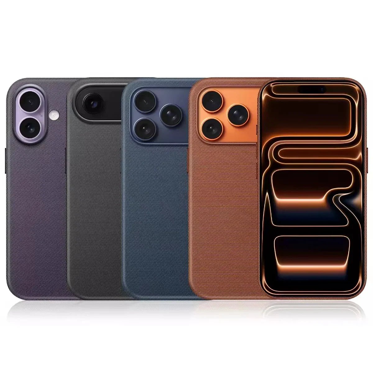iPhone 17 / Air / Pro / Pro Max – Magnetische TechWoven Hülle mit Mikrofaserstruktur iPhone 17 TechWoven Schutzhülle mit Mikrofaserstruktur und Magnetfunktion – Seitenansicht