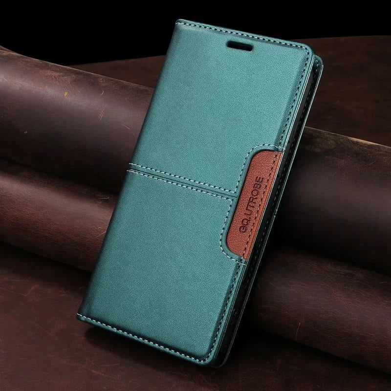 iPhone 17 / Pro / Pro Max – Magnetische Lederoptik-Klapphülle mit Kartenfach iPhone 17 / Pro / Pro Max Lederoptik-Klapphülle mit Kartenfach – Grün