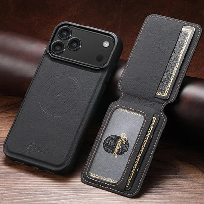 iPhone 18 Pro / Pro Max – Magnetische Hülle mit Kartenfach in Lederoptik iPhone 18 Pro Max Handyhülle mit Kartenfach – Produktansicht