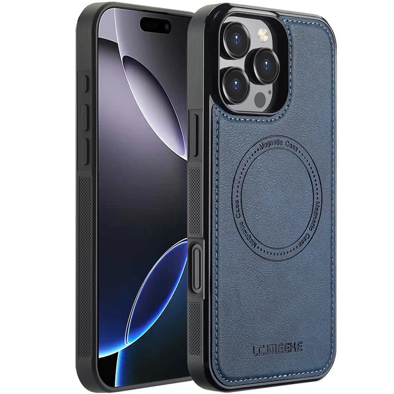 iPhone 18 Pro / Pro Max – Magnetische Schutzhülle in Lederoptik | HOTSUNTOWN iPhone 18 magnetische Schutzhülle in Lederoptik – Rückseite mit Magnetring