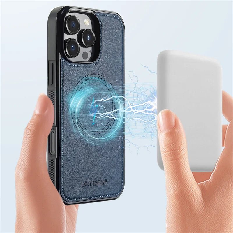iPhone 18 Pro / Pro Max – Magnetische Schutzhülle in Lederoptik | HOTSUNTOWN iPhone 18 magnetische Schutzhülle in Lederoptik – Ansicht der Handyhülle