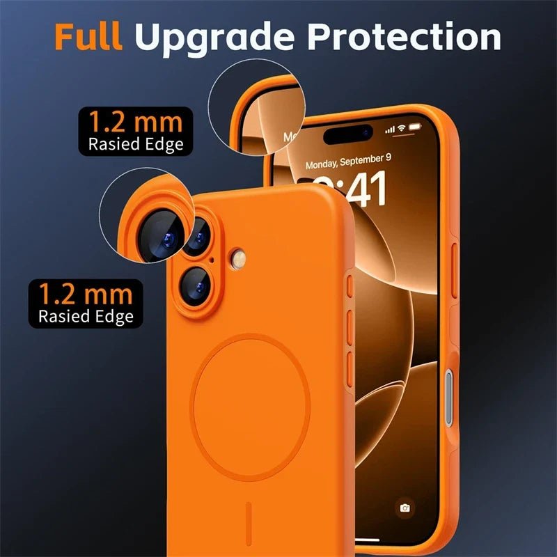 iPhone 18 / Pro / Pro Max – Magnetische Silikonhülle, MagSafe-kompatibel | NMEGOU iPhone 18 Hülle mit matter Oberfläche – Rückansicht