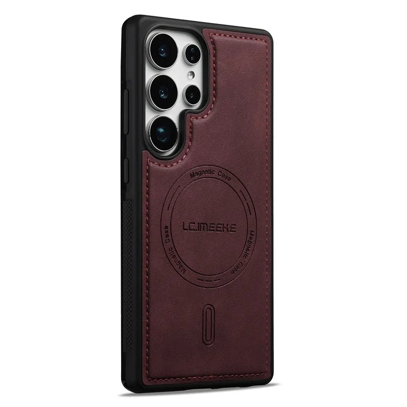 Samsung Galaxy S24 / S24+ / S24 Ultra / S24 FE – Magnetische Hülle in PU-Lederoptik | ETUI Samsung Galaxy S24 magnetische Schutzhülle in PU-Lederoptik – Seitenansicht