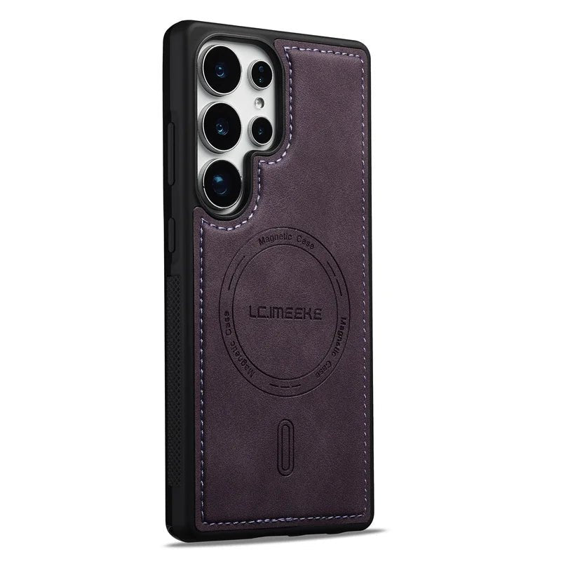 Samsung Galaxy S24 / S24+ / S24 Ultra / S24 FE – Magnetische Hülle in PU-Lederoptik | ETUI Samsung Galaxy S24 magnetische Schutzhülle in PU-Lederoptik – Oberflächendetail