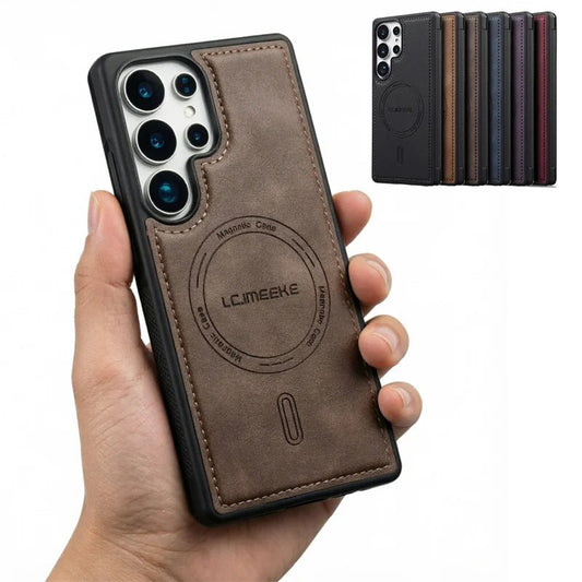 Samsung Galaxy S25 / S25+ / S25 Ultra / S25 Edge / S25 FE – Magnetische Hülle in PU-Lederoptik | ETUI Samsung Galaxy S25 magnetische Schutzhülle in PU-Lederoptik – Rückansicht