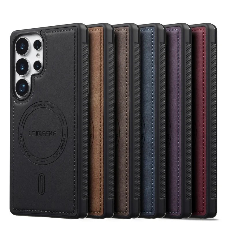 Samsung Galaxy S25 / S25+ / S25 Ultra / S25 Edge / S25 FE – Magnetische Hülle in PU-Lederoptik | ETUI Samsung Galaxy S25 magnetische Schutzhülle in PU-Lederoptik – Farbvariante
