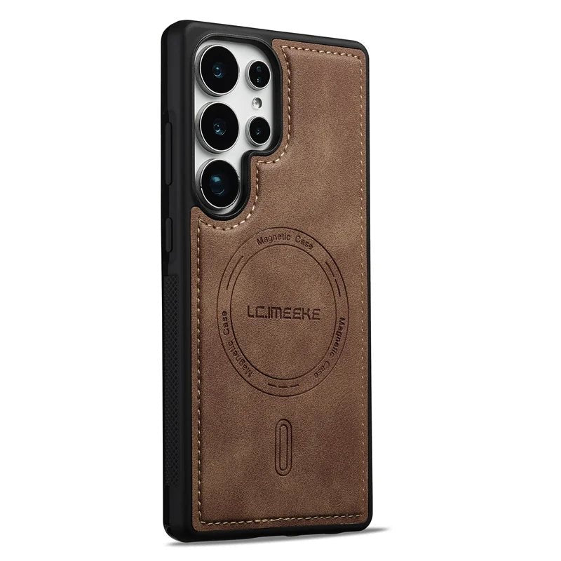Samsung Galaxy S25 / S25+ / S25 Ultra / S25 Edge / S25 FE – Magnetische Hülle in PU-Lederoptik | ETUI Samsung Galaxy S25 magnetische Schutzhülle in PU-Lederoptik – Schutzhülle