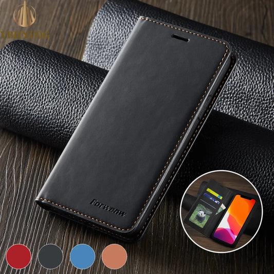 Samsung Galaxy S25 / S25+ / S25 Ultra / S25 Edge / S25 FE – Wallet-Klapphülle mit Kartenfach | YBHNFOG Samsung Galaxy S25 Wallet-Klapphülle aus Kunstleder – Produktansicht (Modell- und Farbvarianten)