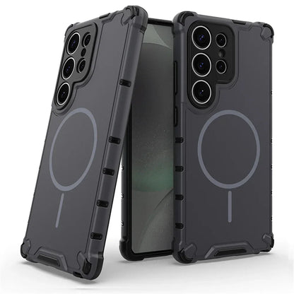 Samsung Galaxy S26 / S26 Plus / S26 Ultra – Magnetische PC-TPU Bumper-Schutzhülle Samsung Galaxy S26 magnetische PC-TPU Bumper-Hülle – Farbe Dunkelgrau