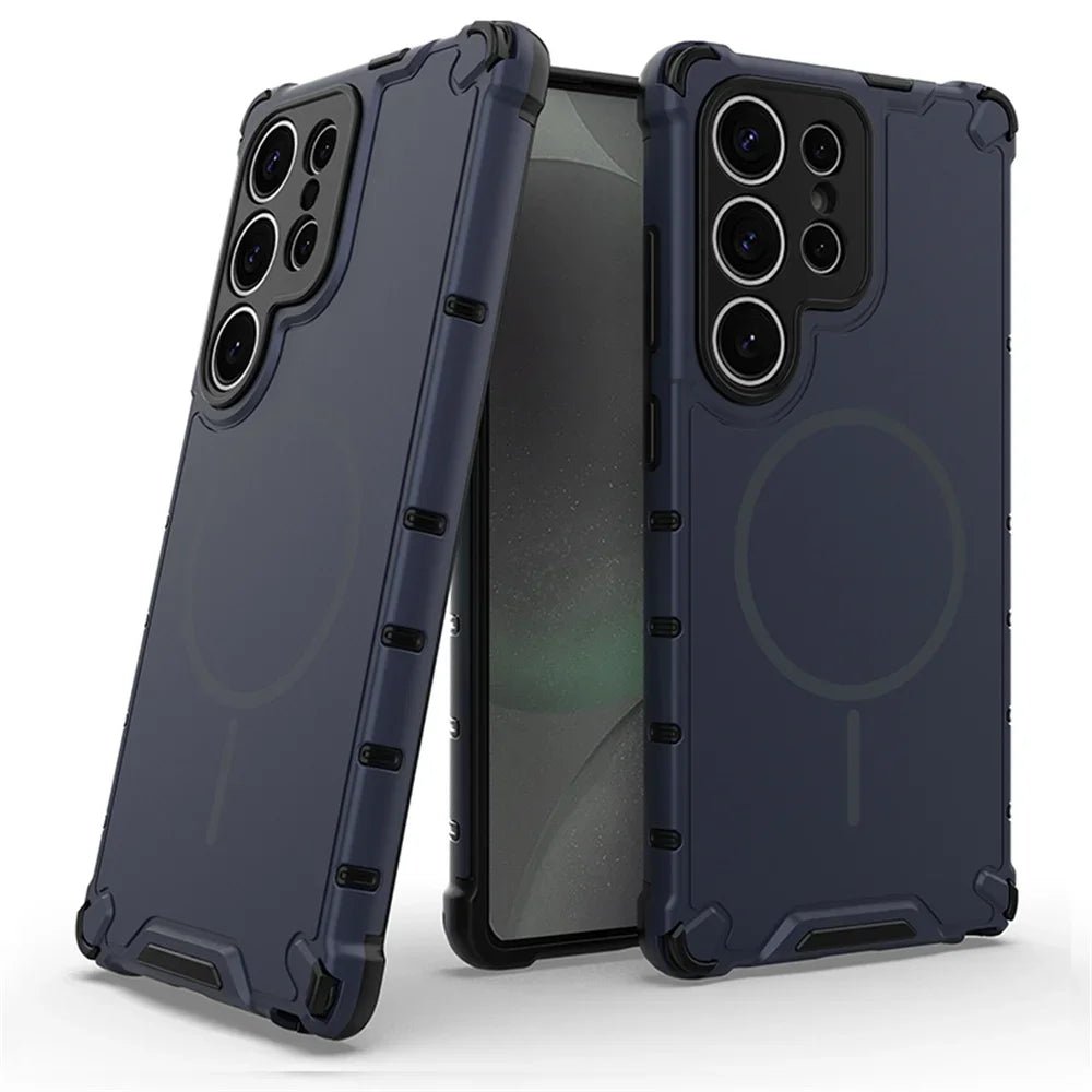 Samsung Galaxy S26 / S26 Plus / S26 Ultra – Magnetische PC-TPU Bumper-Schutzhülle Samsung Galaxy S26 magnetische PC-TPU Bumper-Hülle – Farbe Marineblau