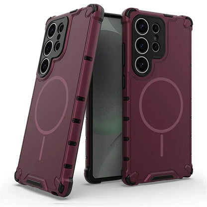 Samsung Galaxy S26 / S26 Plus / S26 Ultra – Magnetische PC-TPU Bumper-Schutzhülle Samsung Galaxy S26 magnetische PC-TPU Bumper-Hülle – Farbe Pflaume